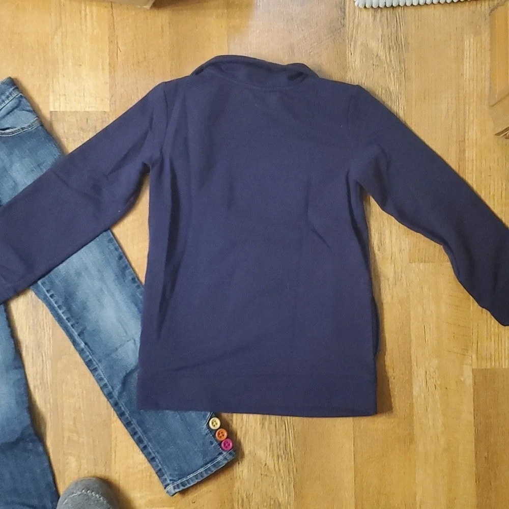Gymboree Girls‎ Button and Floral Matching Outfit- Navy Sweatshirt and Jeans